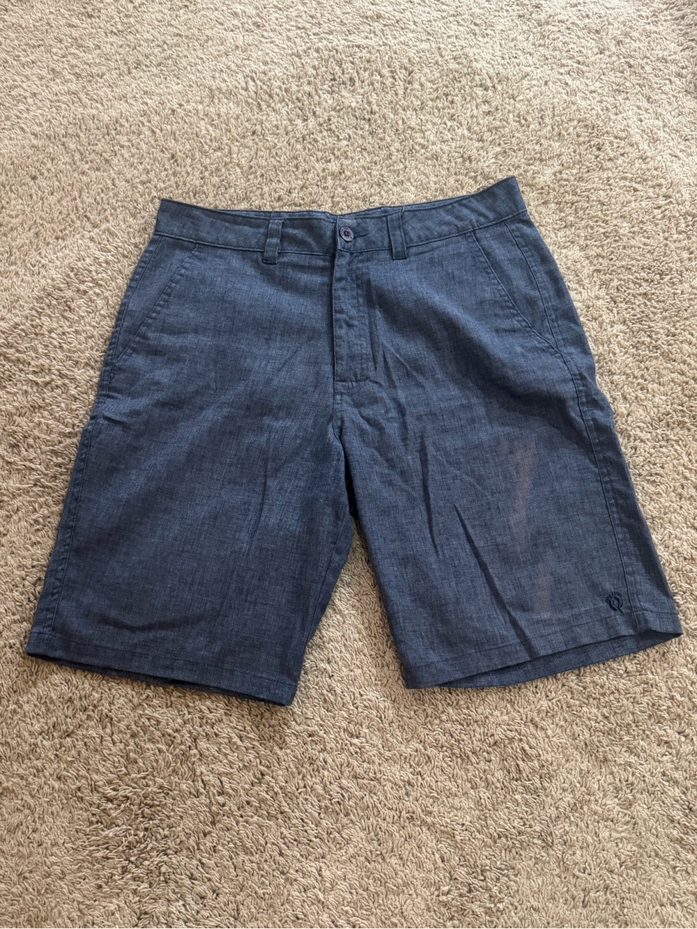 Men's Navy Chambray Shorts work shorts